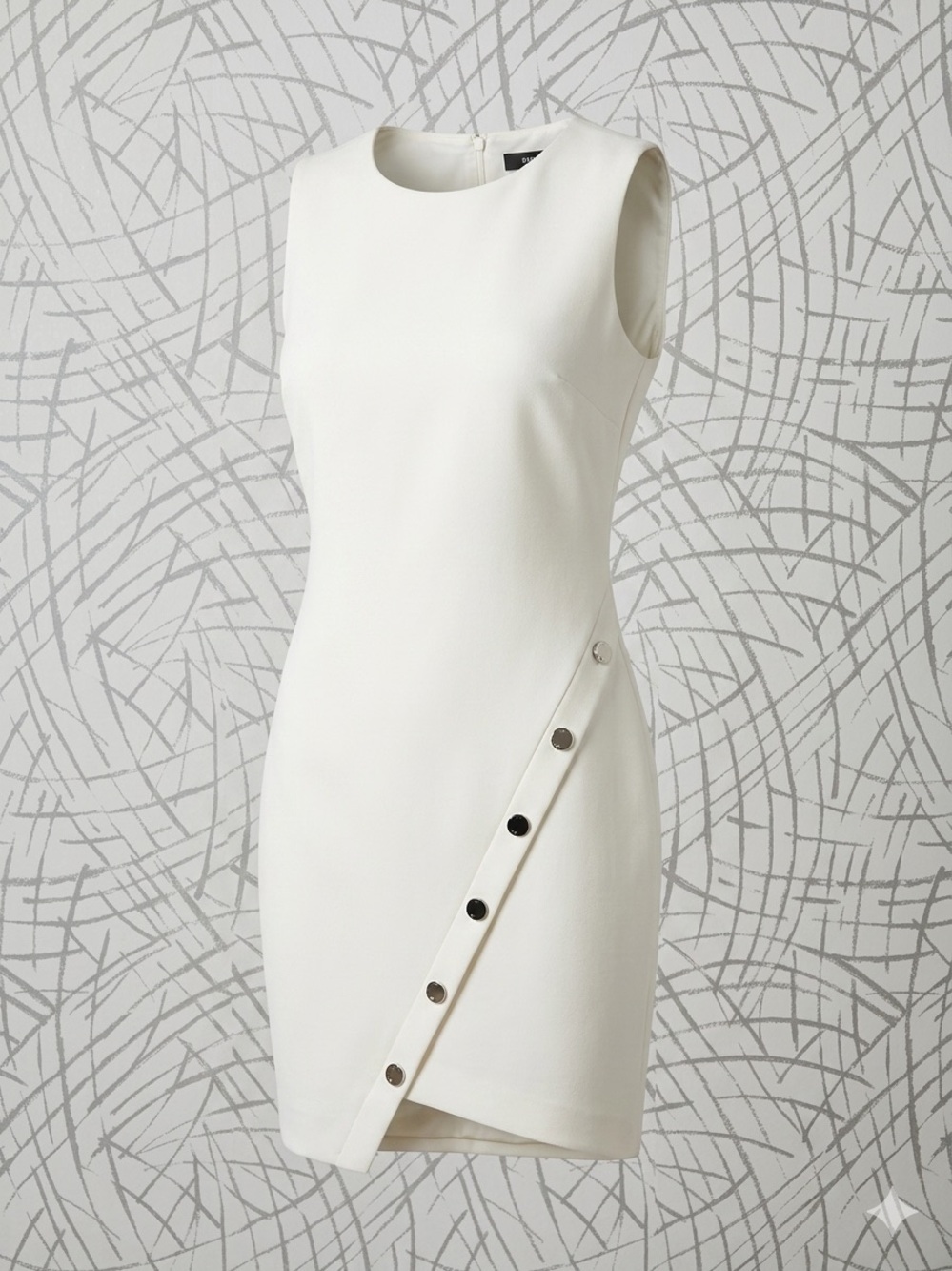Tommy Hilfiger Cream Mini Dress with Button Accents